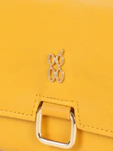 Baggit Women Yellow Solid Three Fold Wallet