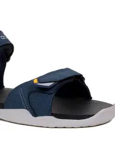 ASIAN Men Navy Blue & Grey Solid Sports Sandals