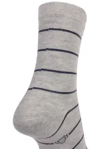 Dollar Socks Men Assorted Pack Of 5 Striped Cotton Above Ankle-Length Socks