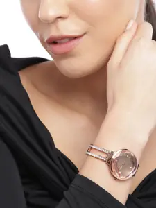 Timex Women Rose Gold-Toned Dial & Rose Gold Toned Analogue Watch TWEL13401