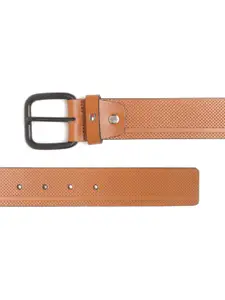 Tommy Hilfiger Men Tan Textured Leather Belt