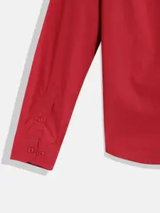 Nautica Boys Red & White Colourblocked Casual Shirt