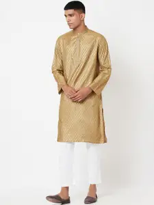 Fabindia Men Olive Green Kurta