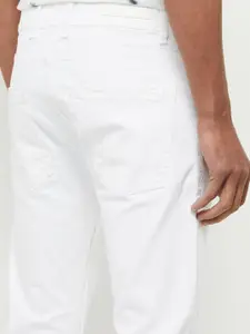 max Men White Stretchable Jeans