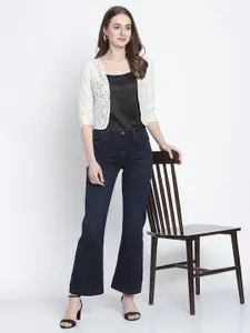 Rute Women White Cotton Shrug