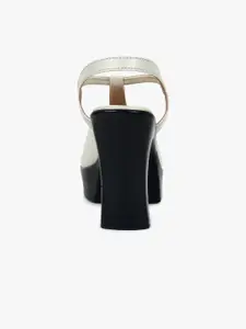 Glitzy Galz Women Cream-Coloured Platform Heels