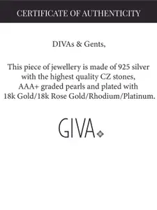 GIVA 925 Sterling Silver Rhodium-Plated Half Moon Pendant With Chain