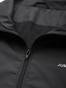 JUMP USA Men Black Water Resistant Bomber Jacket