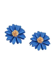 BEWITCHED Blue Solid Contemporary Studs Earrings