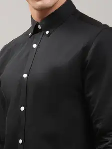 LINDBERGH Men Black Slim Fit Casual Shirt