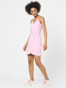 ONLY Purple Wrap Belt Dress