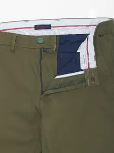 Van Heusen Sport Men Olive Green Slim Fit Trousers