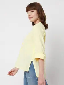 Vero Moda Women Yellow Casual Shirt