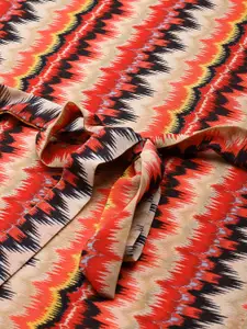 Ms.Lingies Ms Lingies Women Red Abstract Printed Kaftan Nightdress