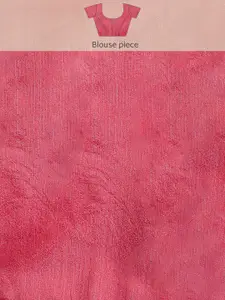 Sangria Pink & White Tie and Dye Organza Saree