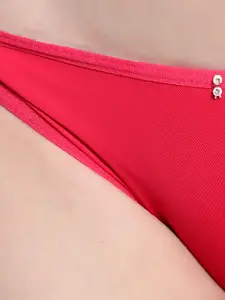 BRACHY Women Red Solid Push-Up Bra & Panty Set