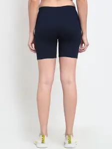 Jinfo Women Navy Blue Cycling Sports Shorts