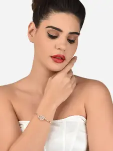 Zaveri Pearls Women Brass Set of  2 Cubic Zirconia Rose Gold-Plated Kada Bracelet
