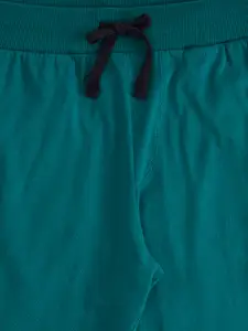 Pantaloons Junior Boys Green Printed Cotton Track Pant