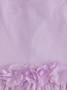 Pantaloons Junior Lavender Floral Satin Fit and Flare Dress