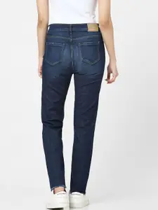 Vero Moda Women Blue Slash Knee Light Fade Jeans