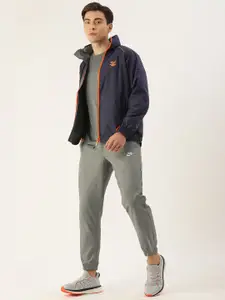 Sports52 wear Men Navy Blue Reversible Rain Jacket