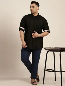 Sztori Men Plus Size Cotton Linen Casual Shirt
