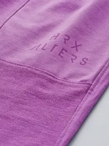 HRX By Hrithik Roshan Lifestyle Men Chalk Violet Bio-Wash Solid Joggers