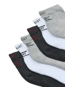CRUSSET Men Pack Of 6 Assorted Ankle-Length Socks