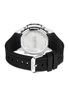REACTION KENNETH COLE Men Black Dial & Black Textured Straps Digital Watch KRWGP2194304