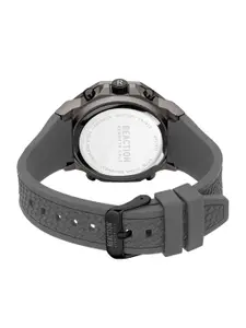 REACTION KENNETH COLE Men Grey Dial & Grey Bracelet Style Straps Analogue and Digital Watch KRWGP2191702