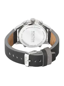 REACTION KENNETH COLE Men Black Dial & Black Leather Straps Analogue and Digital Watch KRWGD2191803