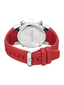 REACTION KENNETH COLE Men Black Dial & Red Straps Digital Watch KRWGP2191301