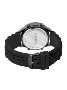 REACTION KENNETH COLE Men Black Dial & Black Bracelet Style Straps Digital Watch KRWGP2191103
