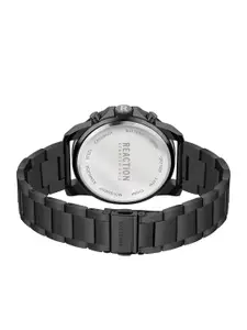 REACTION KENNETH COLE Men Blue Dial & Grey Stainless Steel Bracelet Style Straps Analogue Watch