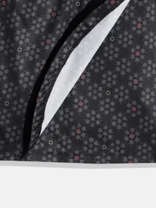 Allen Solly Junior Girls Black Geometric Printed Skorts