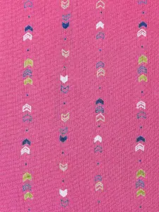 People Pink Geometric Print Crepe Top