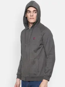 Van Heusen Sport Men Grey Hooded Sweatshirt