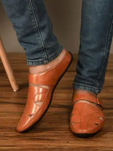 Fentacia Men Tan Fisherman Sandals