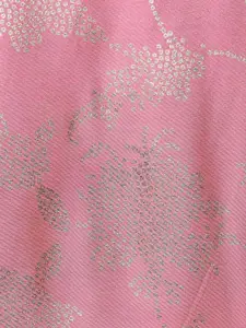 AKKRITI BY PANTALOONS Pink Ethnic Motifs Sequined Crepe Belted Ethnic Midi Dress