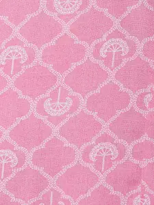 RANGMANCH BY PANTALOONS Pink Geometric Printed Floral Kurta