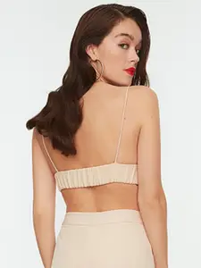 Trendyol Nude-Coloured Solid Bra Lightly Padded