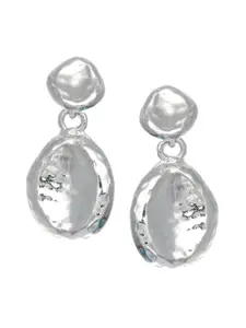 Priyaasi Silver-Plated Contemporary Drop Earrings
