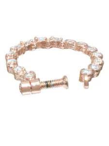 Priyaasi Rose Gold-Plated AD-Studded Nose Ring