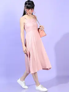 Tokyo Talkies Women Pink Midi Dress