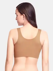 Amante Solid Non Padded Wirefree Skins Scoop Neck Slip-On Bra BRA83301