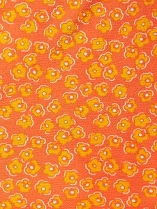 People Orange & Yellow Floral Print Blouson Top