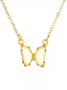 Vembley Women Yellow Set of 2 Gold-Plated Necklace