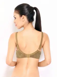 Enamor Non Padded Wired Full Coverage Deeper Neck with Smooth Cups Minimizer Bra