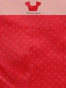 Anouk Pink Floral Printed Organza Saree